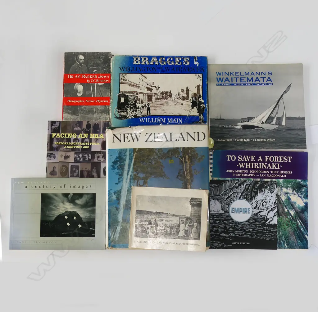 10 NZ HISTORICAL PHOTOGRAPHY BOOKS/PUBLICATIONS: Winkelmann + Bragge + New Zealand by Hollcroft & Bigwood etc Image 1++